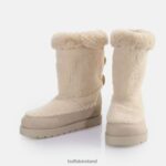 Cream Buffalo Eve Pull-On Boot vegan |Boots F06ZHH622 - Image 4