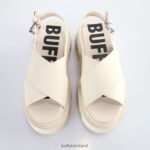Cream Buffalo Flora Cross Platform Sandals vegan |Sandals F06ZHH165 - Image 2