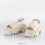 Cream Buffalo Flora Cross Platform Sandals vegan |Sandals F06ZHH165 - Image 3