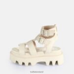 Cream Buffalo Flora Fisher Platform Sandals vegan |Sandals F06ZHH641