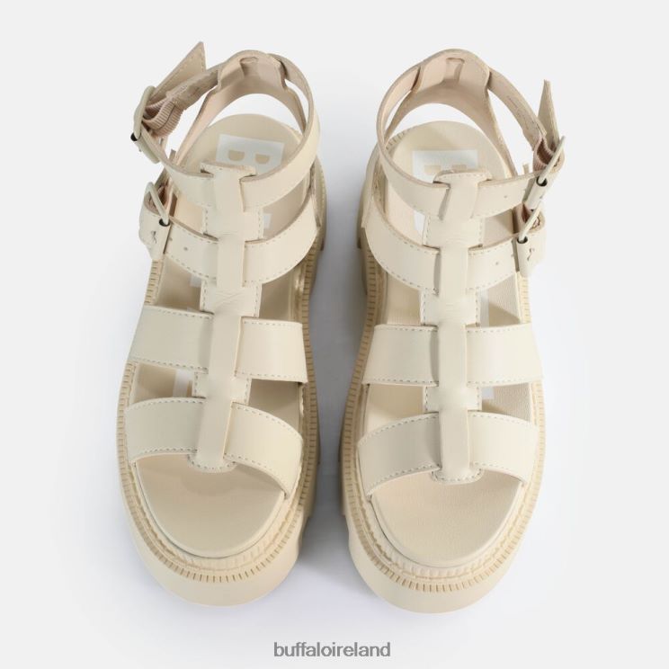 Cream Buffalo Flora Fisher Platform Sandals vegan |Sandals F06ZHH641 - Image 3