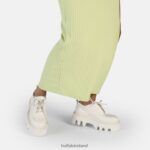 Cream Buffalo Flora Laceup LO loafer vegan |Loafers F06ZHH811 - Image 2