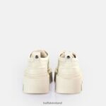 Cream Buffalo Flora Laceup LO loafer vegan |Loafers F06ZHH811 - Image 3