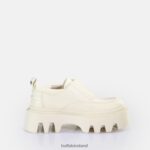 Cream Buffalo Flora Laceup LO loafer vegan |Loafers F06ZHH811 - Image 5