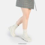 Cream Buffalo Flora Sock Boot vegan |Boots F06ZHH761 - Image 2