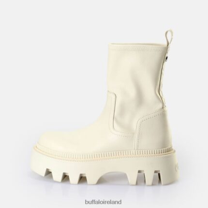 Cream Buffalo Flora Sock Boot vegan |Boots F06ZHH761