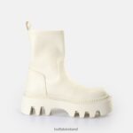 Cream Buffalo Flora Sock Boot vegan |Boots F06ZHH761 - Image 7