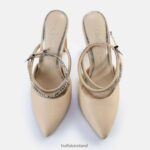 Cream Buffalo Jolie Queen Heeled Sandals vegan |Sandals F06ZHH329 - Image 5