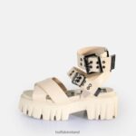 Cream Buffalo Lion Choker Platform Sandals vegan |Sandals F06ZHH182