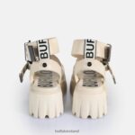 Cream Buffalo Lion Choker Platform Sandals vegan |Sandals F06ZHH182 - Image 5