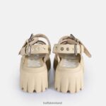 Cream Buffalo Lion Hard Platform Sandals vegan |Sandals F06ZHH720 - Image 5