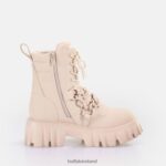 Cream Buffalo Lion MID Chain Ankle boot vegan |Boots F06ZHH656 - Image 5
