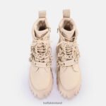 Cream Buffalo Lion MID Chain Ankle boot vegan |Boots F06ZHH656 - Image 7