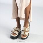 Cream Buffalo Noa Ari Platform Sandals vegan |Slides F06ZHH19 - Image 2