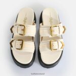Cream Buffalo Noa Ari Platform Sandals vegan |Slides F06ZHH19 - Image 3