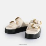Cream Buffalo Noa Ari Platform Sandals vegan |Slides F06ZHH19 - Image 4