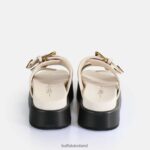 Cream Buffalo Noa Ari Platform Sandals vegan |Slides F06ZHH19 - Image 5