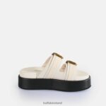 Cream Buffalo Noa Ari Platform Sandals vegan |Slides F06ZHH19 - Image 6