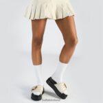 Cream Buffalo Noa Rock Slide Platform Sandals vegan |Slides F06ZHH157 - Image 2