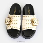 Cream Buffalo Noa Rock Slide Platform Sandals vegan |Slides F06ZHH157 - Image 3