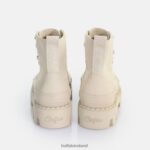 Cream Buffalo Raven Laceup HI Ankle-Boot vegan |Boots F06ZHH691 - Image 3