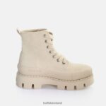 Cream Buffalo Raven Laceup HI Ankle-Boot vegan |Boots F06ZHH691 - Image 5
