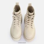 Cream Buffalo Raven Laceup HI Ankle-Boot vegan |Boots F06ZHH691 - Image 7