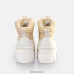 Cream Buffalo Raven Laceup Mid Sneaker High vegan |Sneakers F06ZHH655 - Image 3
