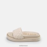 Cream Buffalo Rey Quilt slide vegan |Slides F06ZHH916
