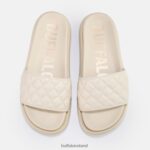Cream Buffalo Rey Quilt slide vegan |Slides F06ZHH916 - Image 3