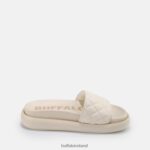 Cream Buffalo Rey Quilt slide vegan |Slides F06ZHH916 - Image 7