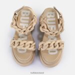 Cream Buffalo Rude Chain Platform Sandals vegan |Sandals F06ZHH29 - Image 3