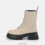 Cream Buffalo Selen Ankle Boot Flat vegan |Boots F06ZHH521