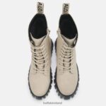 Cream Buffalo Selen Ankle Boot Flat vegan |Boots F06ZHH521 - Image 3