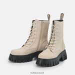 Cream Buffalo Selen Ankle Boot Flat vegan |Boots F06ZHH521 - Image 4