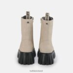 Cream Buffalo Selen Ankle Boot Flat vegan |Boots F06ZHH521 - Image 5