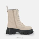 Cream Buffalo Selen Ankle Boot Flat vegan |Boots F06ZHH521 - Image 7