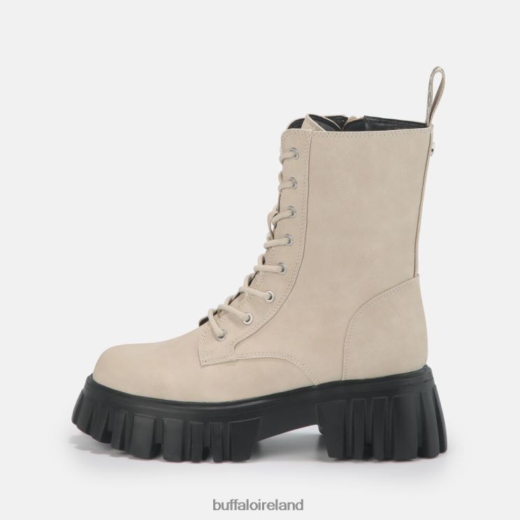cream_buffalo_selen_ankle_boot_flat_vegan_boots_f06zhh521.jpg Cream Buffalo Selen Ankle Boot Flat vegan |Boots F06ZHH521 - Image 1