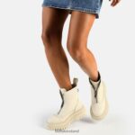 Cream Buffalo Shade Zip Mid Ankle Boot |Boots F06ZHH467 - Image 2