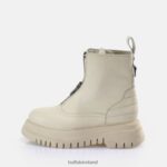 Cream Buffalo Shade Zip Mid Ankle Boot |Boots F06ZHH467