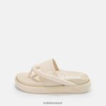 Cream Color Buffalo Rey flip platform sandals vegan |Slides F06ZHH723