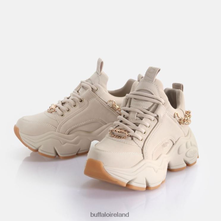 Cream/Gold Buffalo Binary Chain 3.0 trainer trainers low vegan |Sneakers F06ZHH419 - Image 4