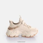 Cream/Gold Buffalo Binary Chain 3.0 trainer trainers low vegan |Sneakers F06ZHH419 - Image 5