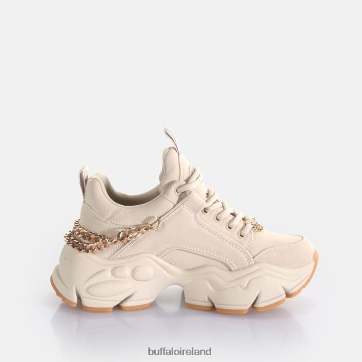 Cream/Gold Buffalo Binary Chain 3.0 trainer trainers low vegan |Sneakers F06ZHH419 - Image 5