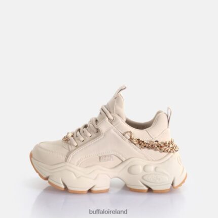 Cream/Gold Buffalo Binary Chain 3.0 trainer trainers low vegan |Sneakers F06ZHH419