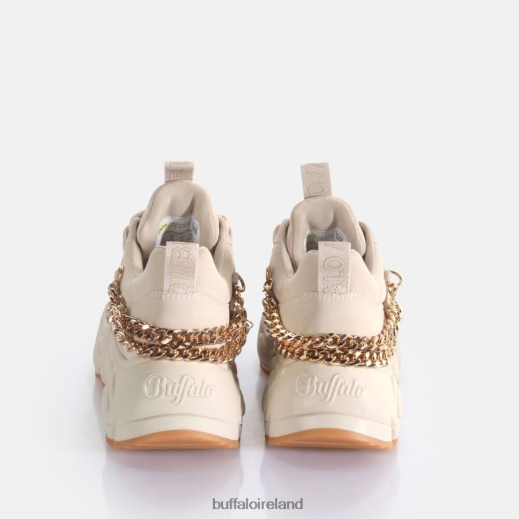Cream/Gold Buffalo Binary Chain 3.0 trainer trainers low vegan |Sneakers F06ZHH419 - Image 6