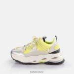 Cream/Lime Buffalo Triplet Lace Sneakers Low vegan |Sneakers F06ZHH744