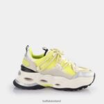 Cream/Lime Buffalo Triplet Lace Sneakers Low vegan |Sneakers F06ZHH744 - Image 5