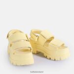Croc-Effect Vanilla Buffalo Aspha SND Platform Sandals vegan |Sandals F06ZHH16 - Image 3