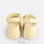 Croc-Effect Vanilla Buffalo Aspha SND Platform Sandals vegan |Sandals F06ZHH16 - Image 4